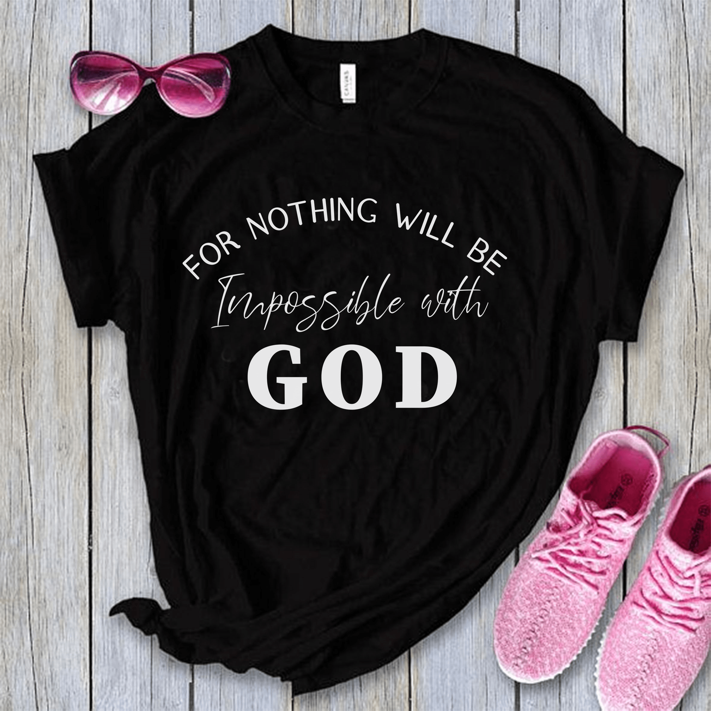 For Nothing Will Be Impossible with GOD - Unisex T-Shirt - The Imperial