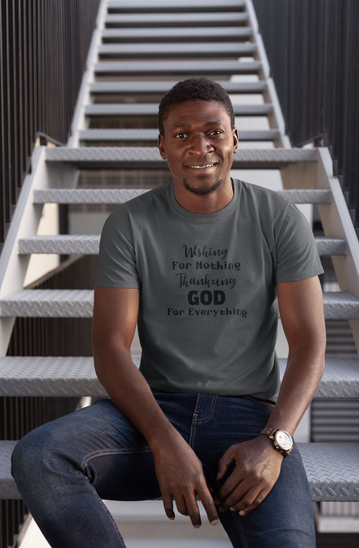 Wishing For Nothing Thanking God For Everything - Unisex T-Shirt